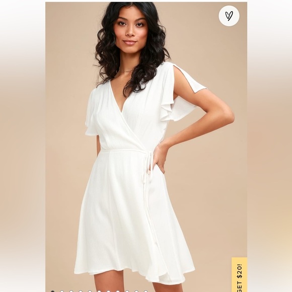 Lulu’s white wrap dress - Picture 4 of 12